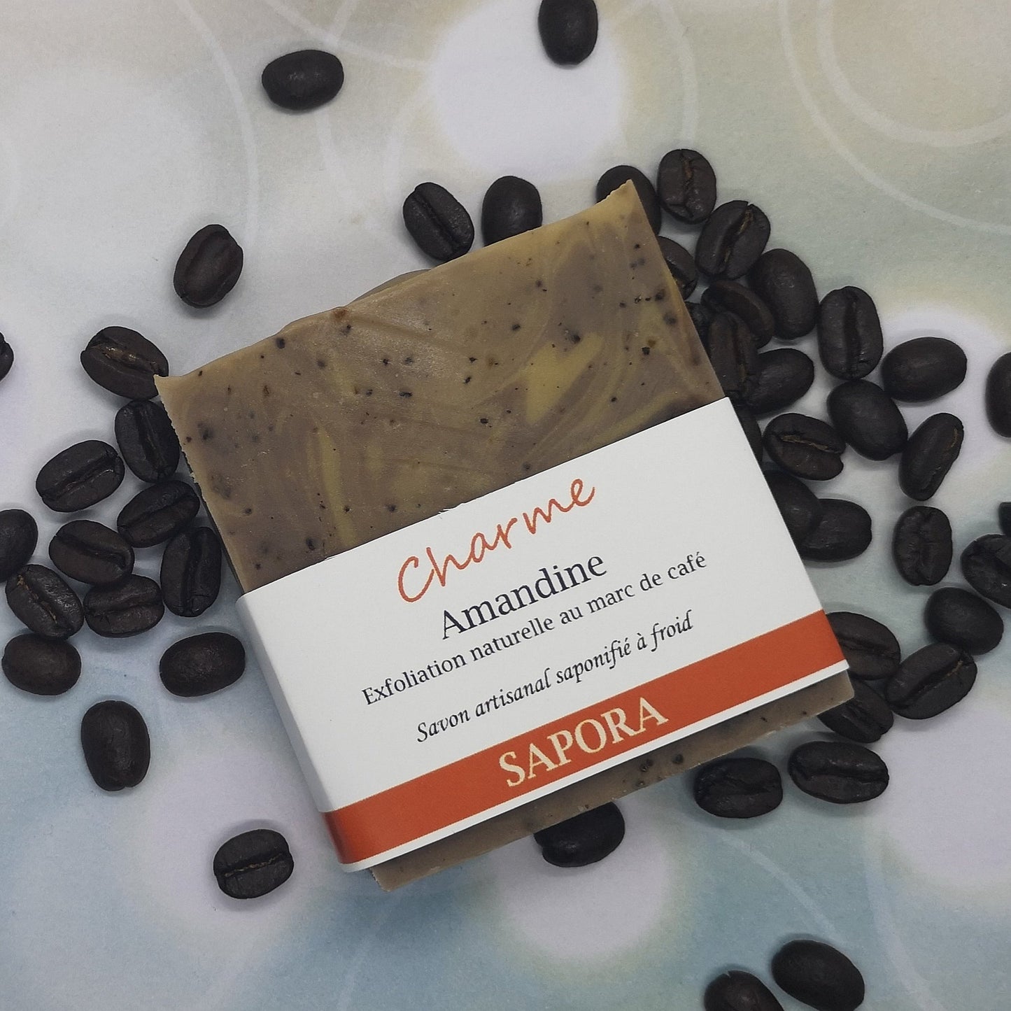 Savon exfoliant au marc de café – Hydratation et douceur avec un parfum enveloppant - Front café
