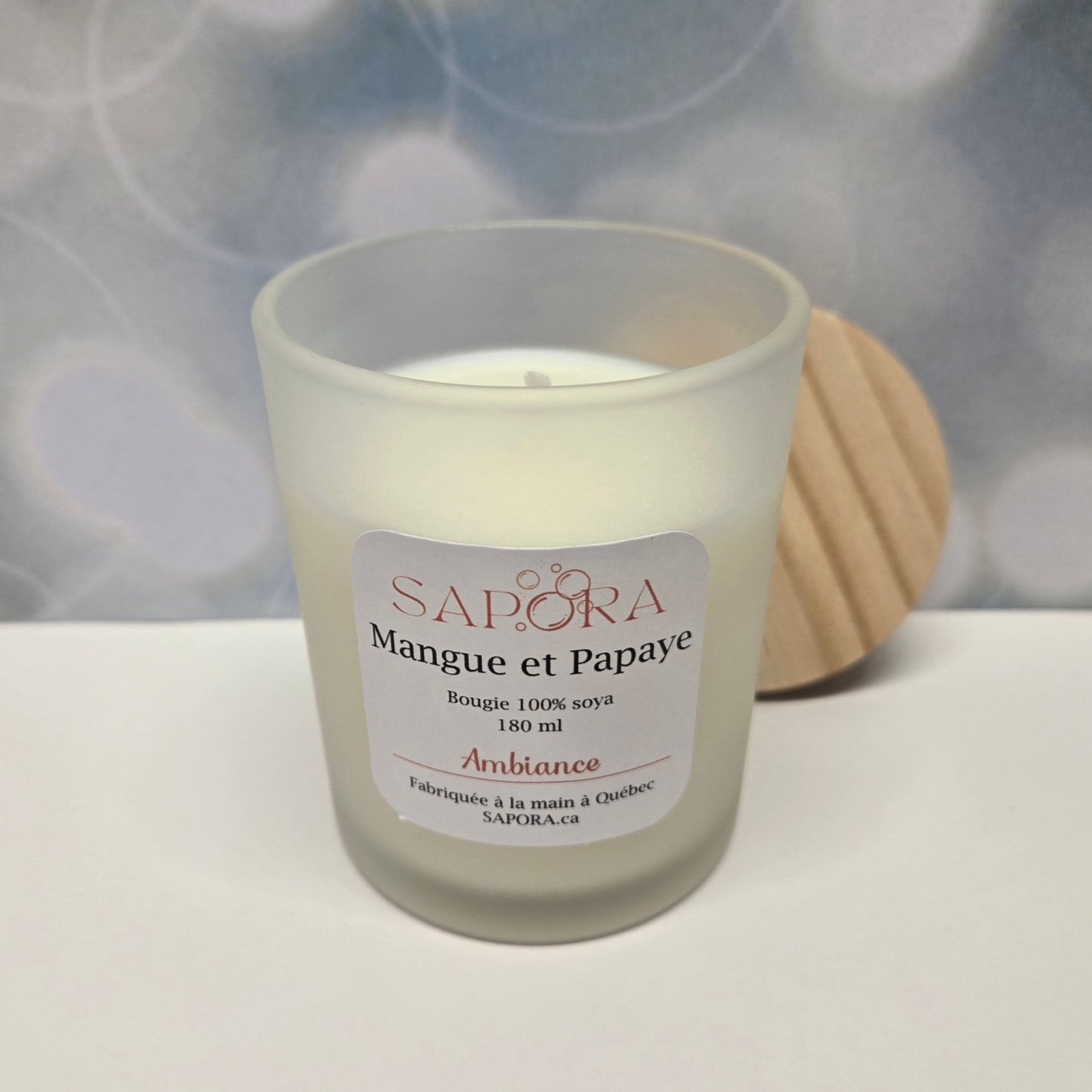 Bougie artisanale de soya mangue et papaye – Senteur exotique, sucrée et juteuse, parfaite pour créer une ambiance estivale et chaleureuse - Top
