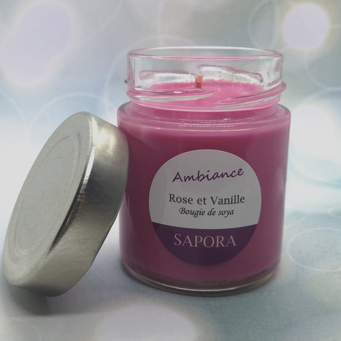 Bougie naturelle Rose & Vanille – Créez une atmosphère chaleureuse avec un parfum floral et gourmand