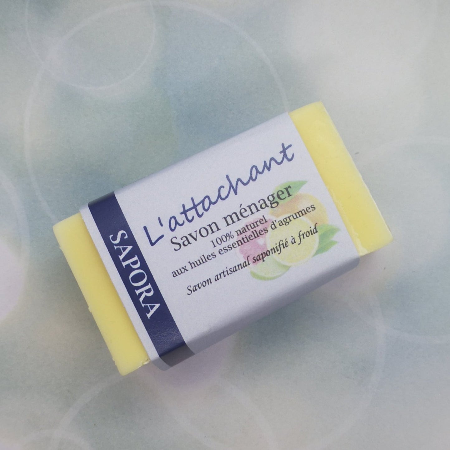 Savon ménager artisanal aux agrumes / Citrus household soap, handmade and eco-friendly - Front2