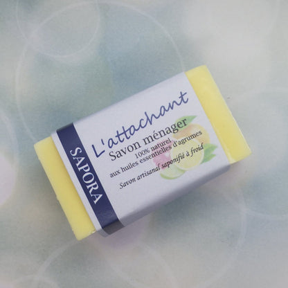 Savon ménager artisanal aux agrumes / Citrus household soap, handmade and eco-friendly - Front2